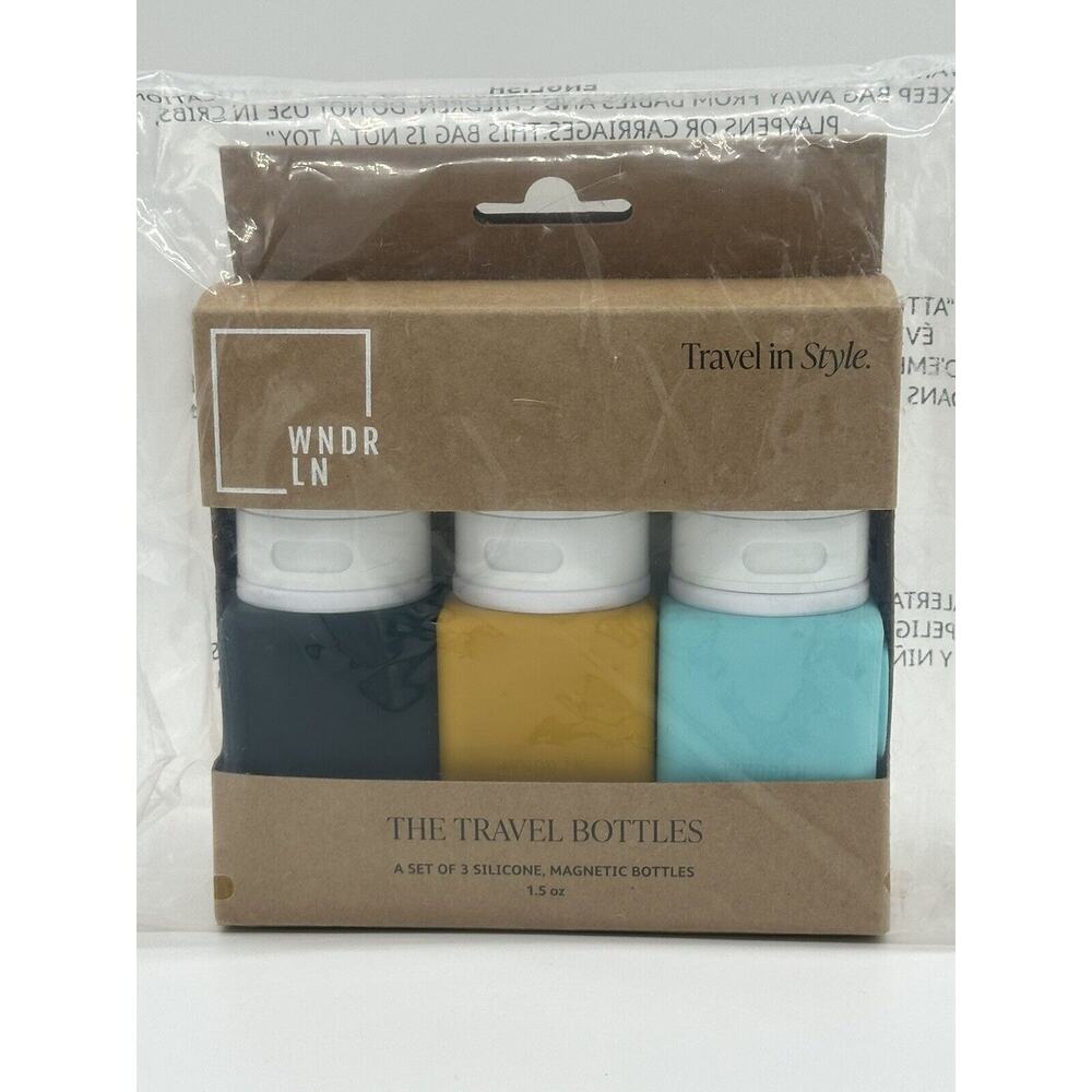 COPY - WNDR LN 3pc 1.5oz Magnetic Silicone Travel Beauty Bottle Set